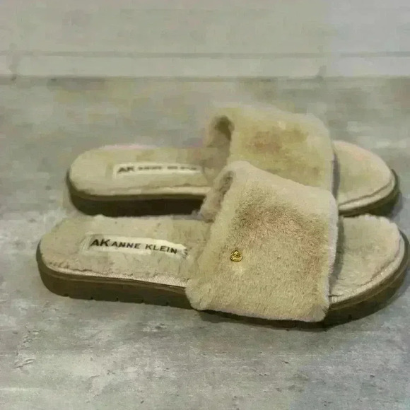 Anne Klein Faux Fur Slippers - Picture 3 of 7